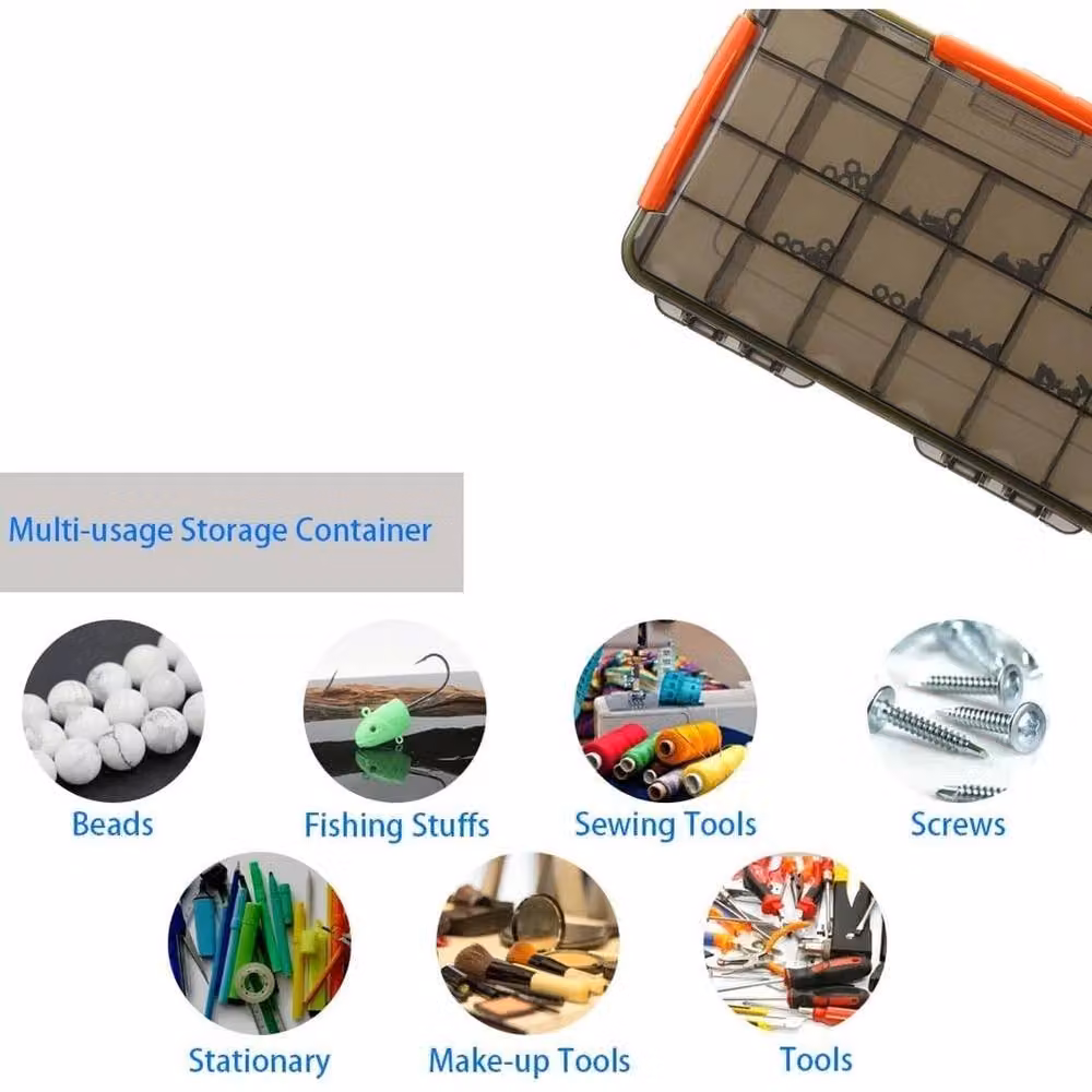 VOGREX Multicolour Plastic Fishing Tackle Box Organizer Tray for Floats, Rigs and Lures, Medium – 4
