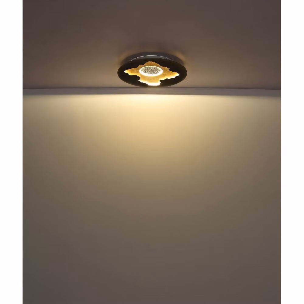 Netlighting Obscura Semi Flush Ceiling Light in Matt Black with LED 4000K Cool White – 4
