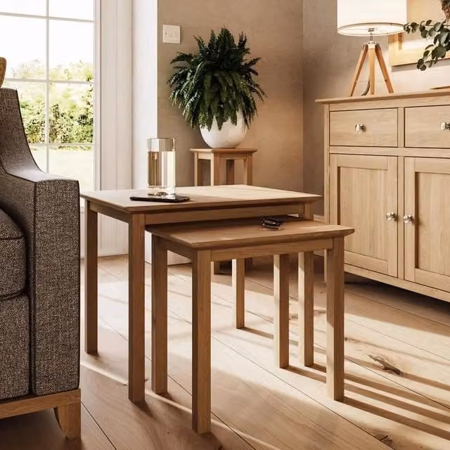 SPETLEK Nest of Tables in Light Oak Veneer – 1