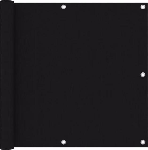 Berkfield Home Balcony Screen in Black, W: 90 cm, H: 300 cm, Oxford Fabric
