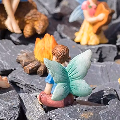 Globrite Set of 9 Multicolour Mini Fairy Garden Ornaments and Miniature Figurines – 5