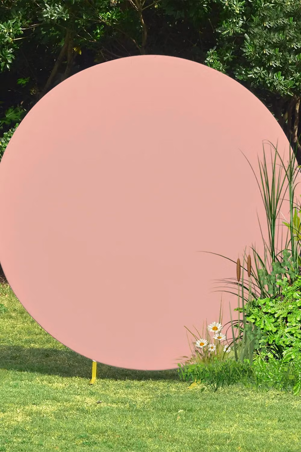 Neel Blue Round Arch Backdrop Cover, Wrinkle-Resistant Spandex Circle Stand Cover for Weddings, Birthdays and Parties, Diameter: 220 cm