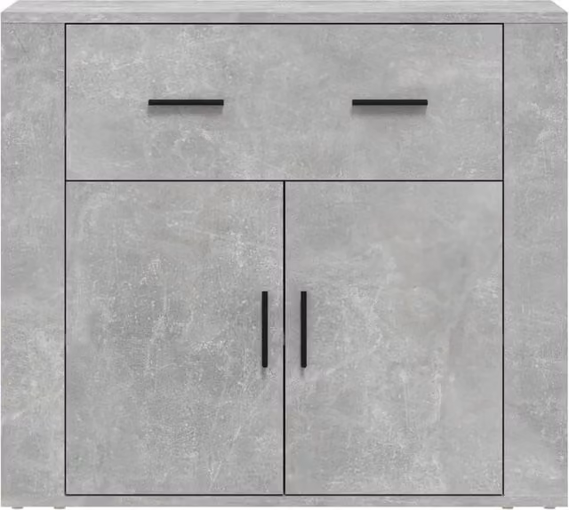Berkfield Home Concrete Grey Sideboard in Engineered Wood W/D/H: 80 x 33 x 70 cm