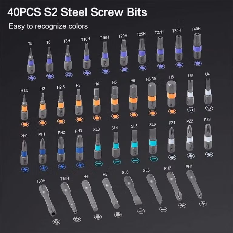 SPETLEK 42 in 1 Magnetic Ratchet Screwdriver Set in Black
