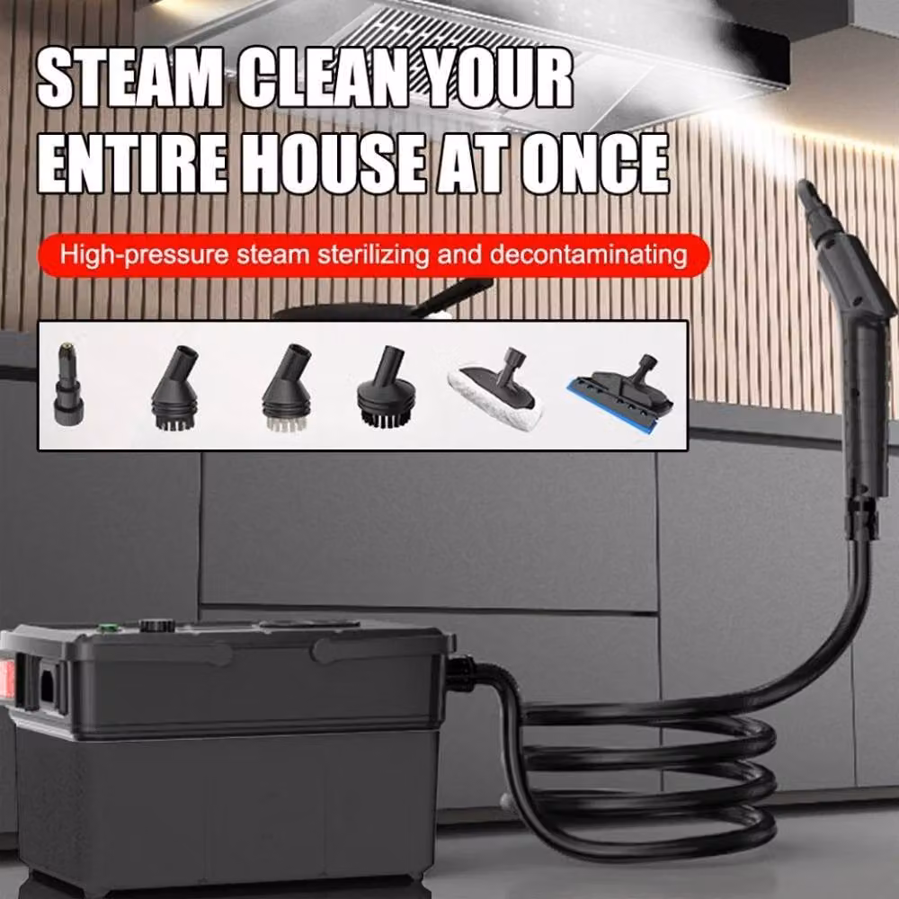 PAWNORA 5000W Portable Handheld Steam Cleaner, Black, 1.5 l – 3