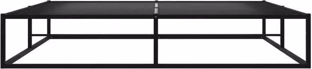 Berkfield Home Elegant Metal Bed Frame in Black, W/D/H: 140 x 200 x 145 cm – 1