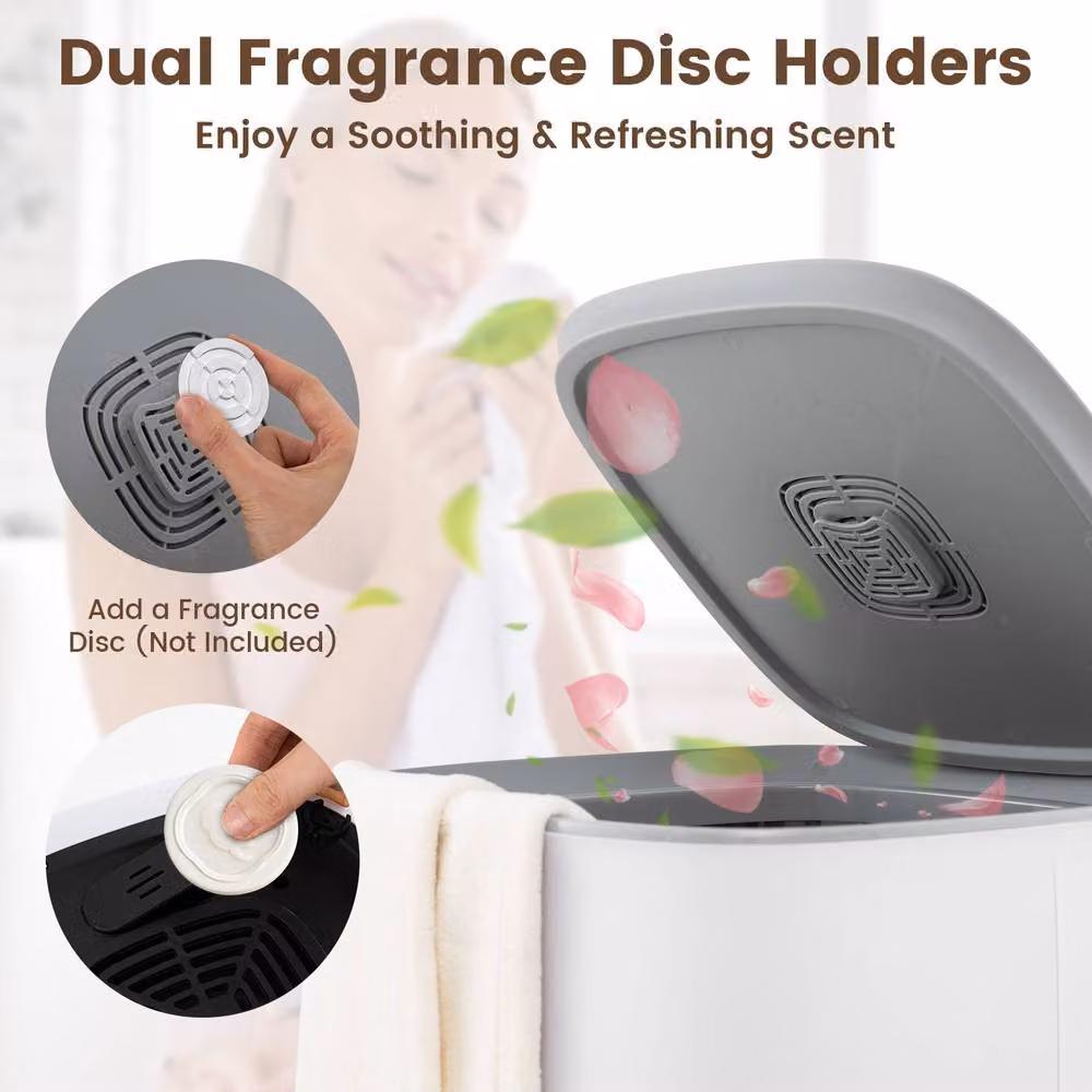 Costway White Towel and Blanket Warmer with 2 Heat Levels, 40L Capacity – 3