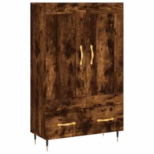 vidaXL Modern Highboard in Smoked Oak Brown, W/D/H: 69.5 x 31 x 115 cm – 1