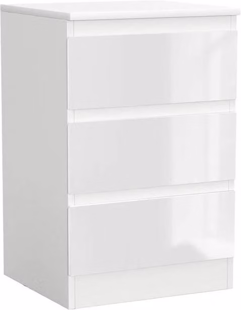 PAWNORA Modern White Bedroom Chest Cabinet