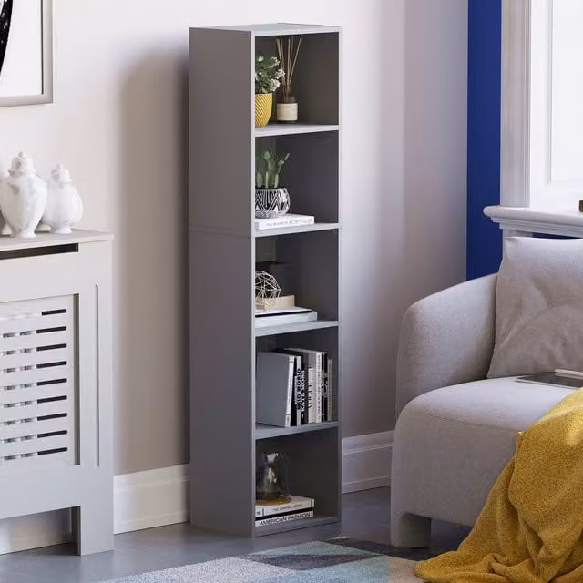 Vida Designs Scandinavian Cube Bookcase in Grey