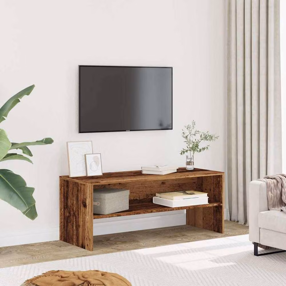 Berkfield Home Rustic Old Wood TV Cabinet in Brown, W/D/H: 100 x 40 x 40 cm – 2