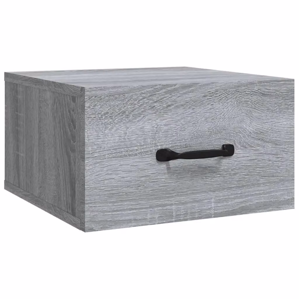 Berkfield Home Wall-mounted Bedside Cabinet in Grey Sonoma, W/D/H: 35 x 35 x 20 cm – 2