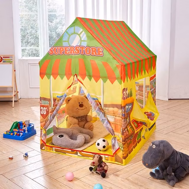 Komore Multicolour Supermarket Theme Textile Kids Play Tent