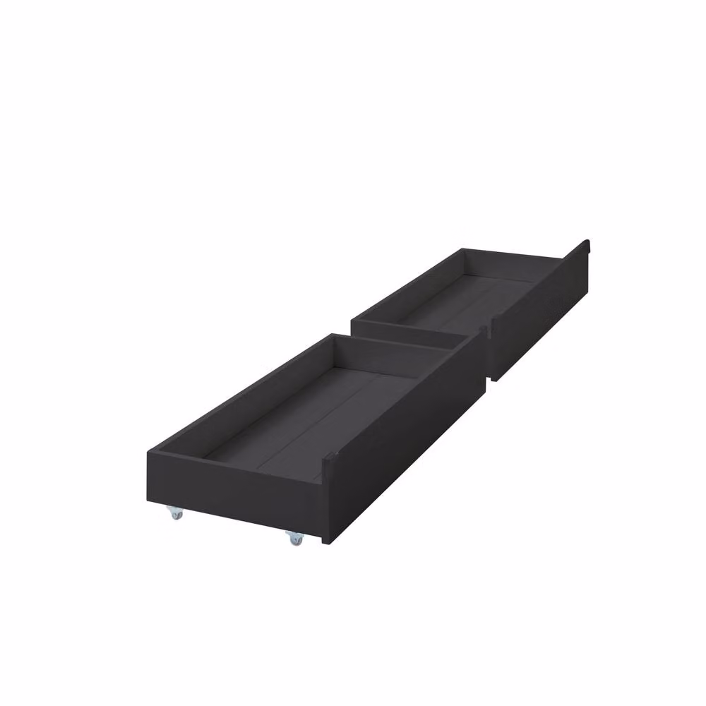 Nöa and Nani Otis Single Bed Frame with 2 Storage Drawers, Anthracite Grey, W/D/H: 90 x 190 cm – 4