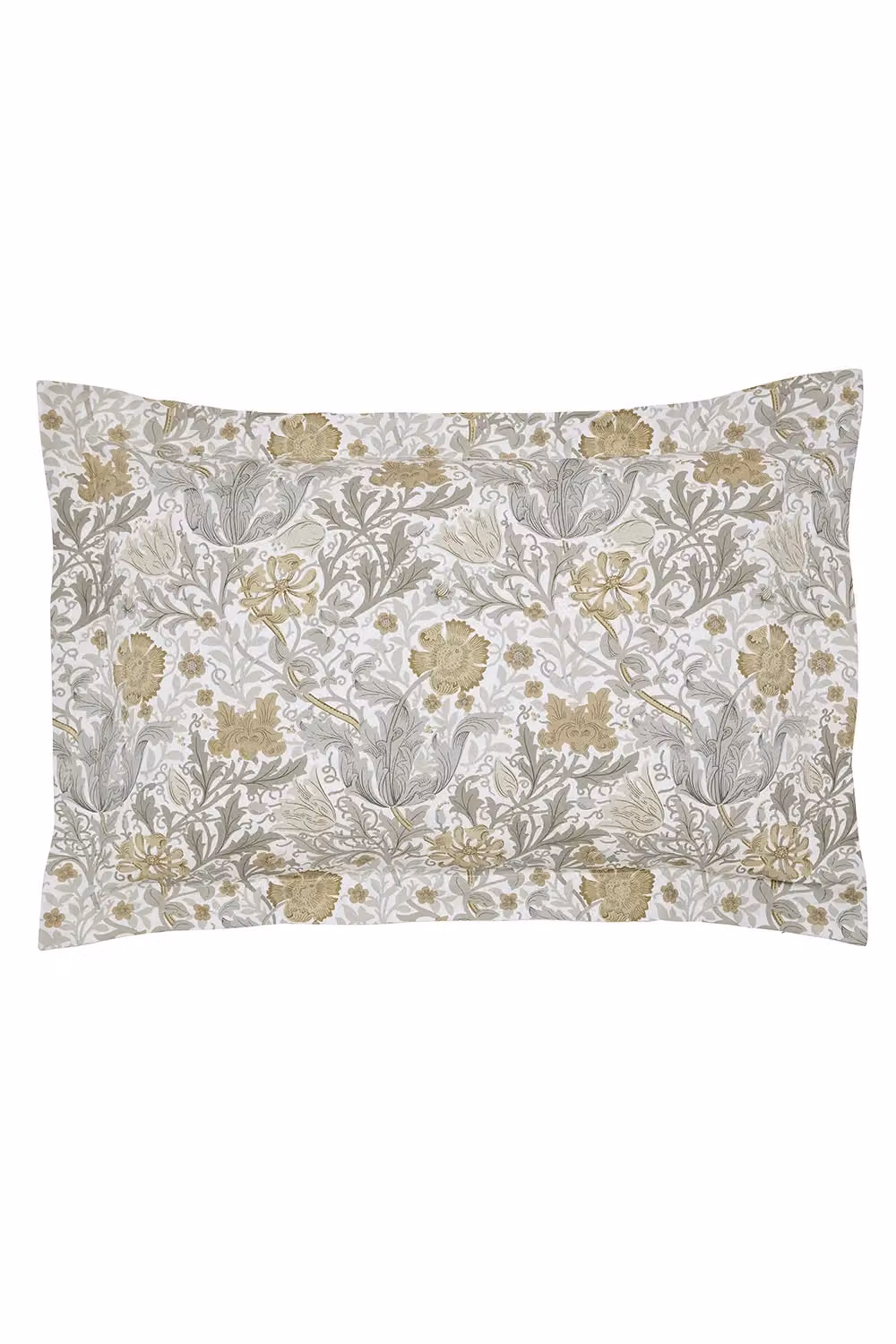 Morris & Co Compton Floral Cotton Percale Duvet Cover and Pillowcase Set in Beige and Sand, W/D/H: 140 x 200 cm – 2