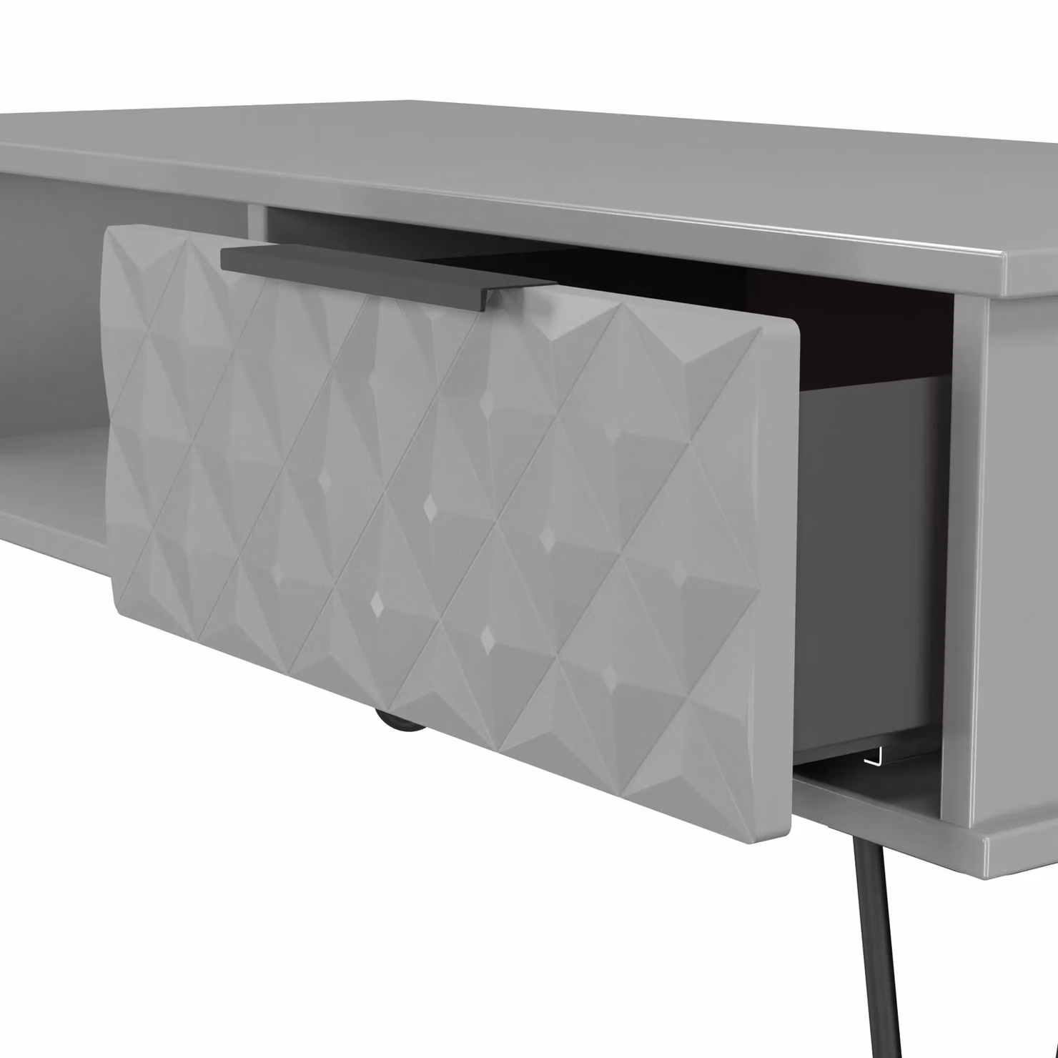 2 U Islay Ready Assembled 1 Drawer Coffee Table in Dark Grey – 3