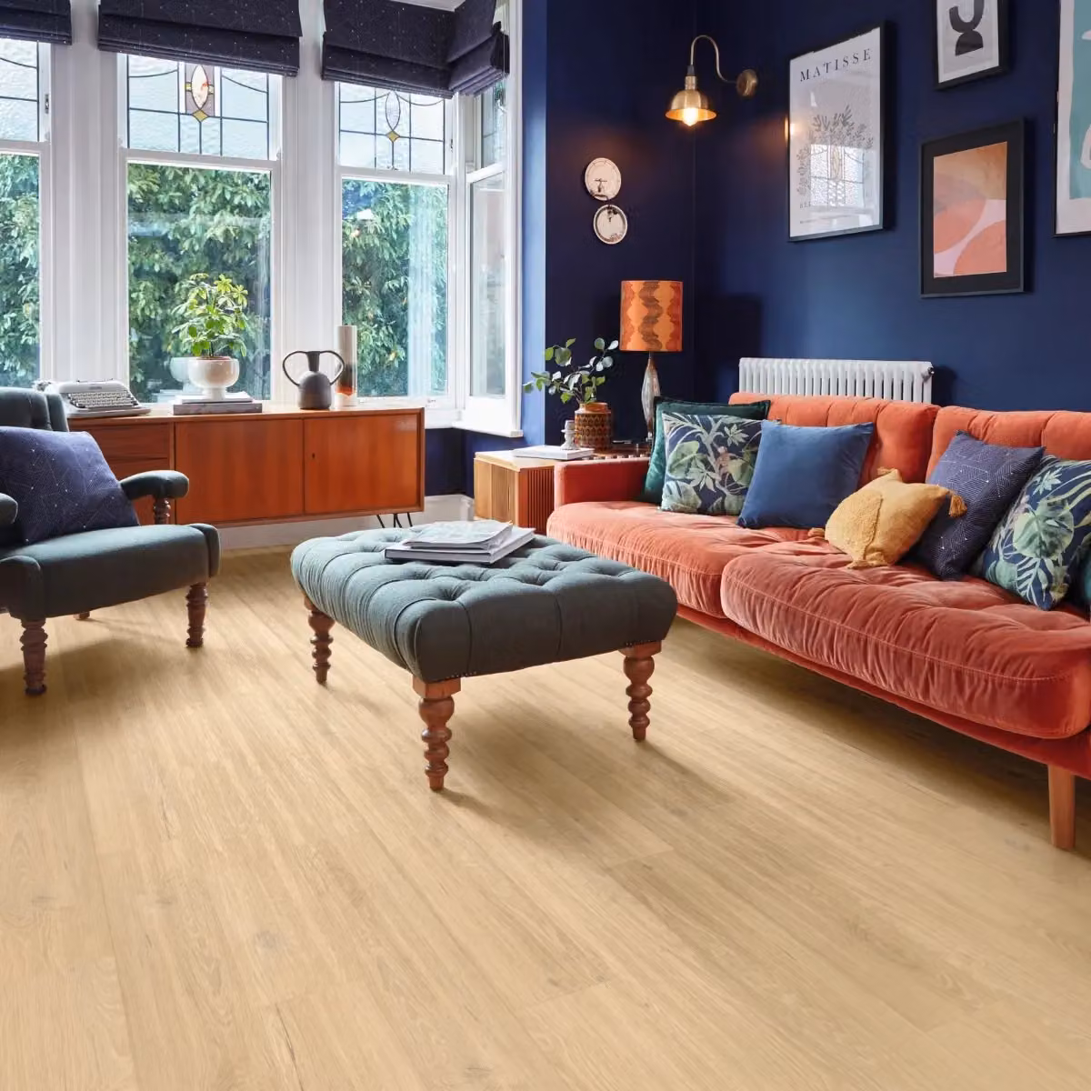 Palio Wood Effect Glue Down Luxury Vinyl Tile Plank in Brown, 2mm Thickness – 2