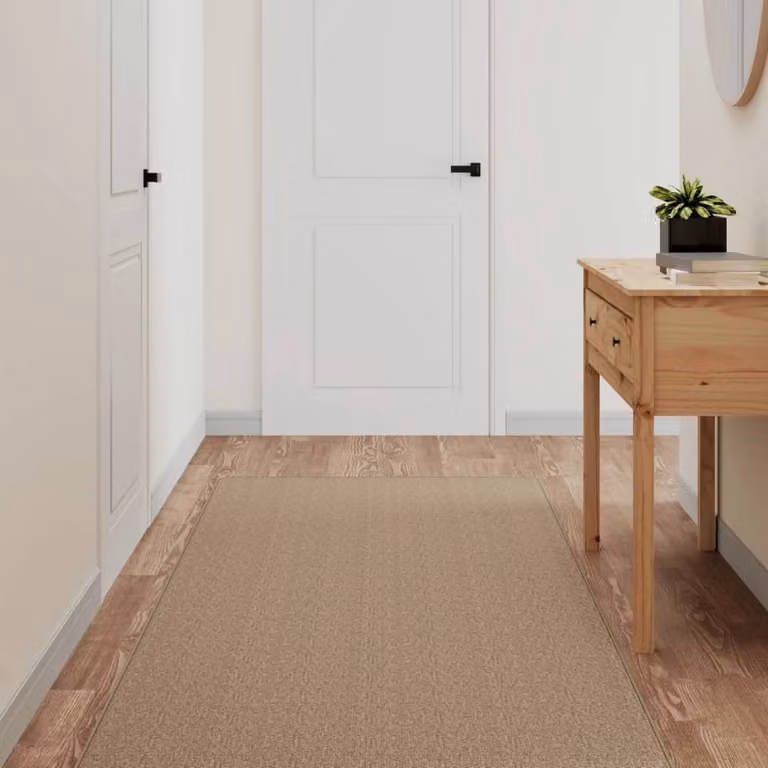 Berkfield Home Sisal Look Carpet Runner in Sand, W: 80 cm, L: 150 cm