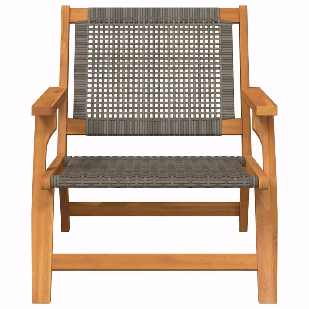 Berkfield Home Modern Garden Chairs, 2 Piece Set in Grey Acacia Wood, W/D/H: 76 x 67 x 73.5 cm – 4