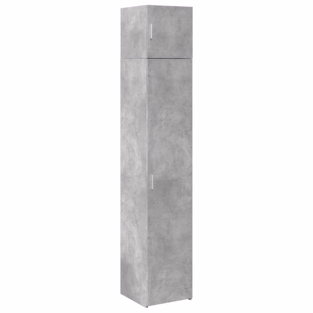 Berkfield Home Slim Freestanding Storage Cabinet in Concrete Grey, W/D/H: 40 x 42.5 x 225 cm