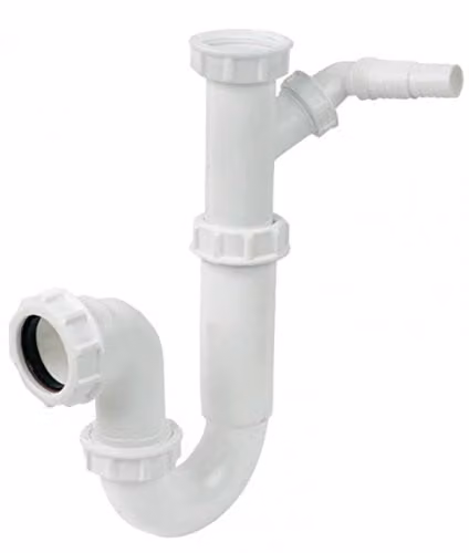 FloPlast Adjustable Half P Trap 76x40mm in White