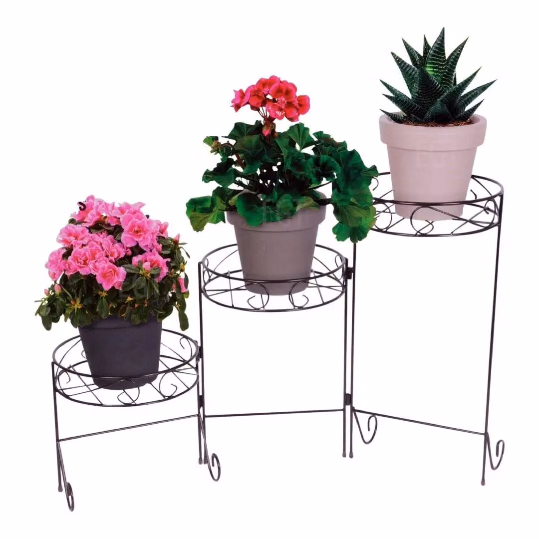 EONLION 3 Tier Metal Plant Stand in Silver or Black – 2