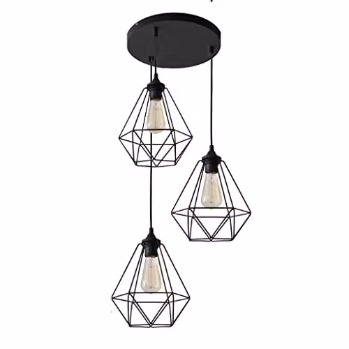 Netlighting Helam Karo Cluster Pendant Ceiling Light in Black, Diameter: 32 cm