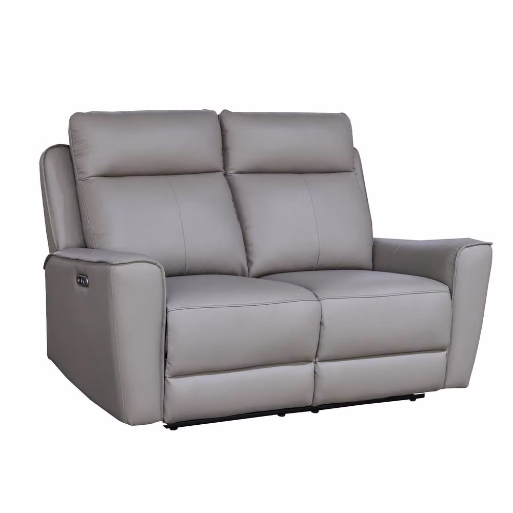 Aspire Rivington Real Leather Power Recliner 3+2+1 Sofa Set with USB Charging in Grey – 2
