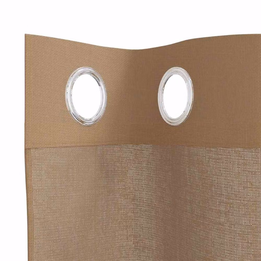 Berkfield Home Plain Voile Eyelet Curtains, 2 Pack, Brown, W: 140 cm x H: 300 cm – 4