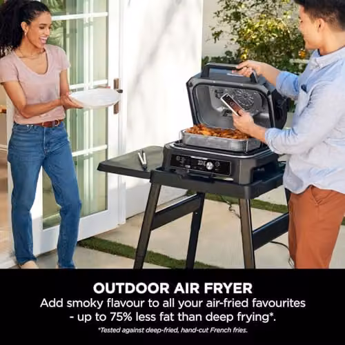 Ninja Woodfire Pro Connect XL Electric BBQ Grill and Smoker, Black and Blue – 10