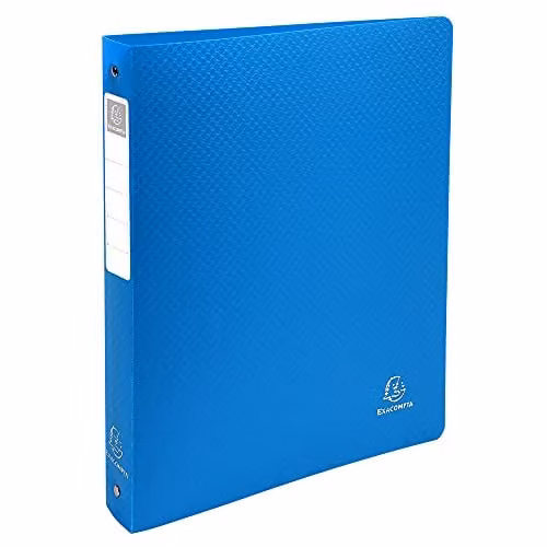 Exacompta A4 Rigid 4 Ring Binder in Light Blue – 1