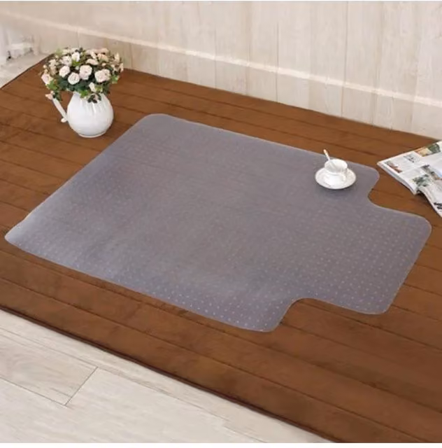 Living and Home Transparent PVC Non-Slip Office Chair and Desk Mat Floor Protector
