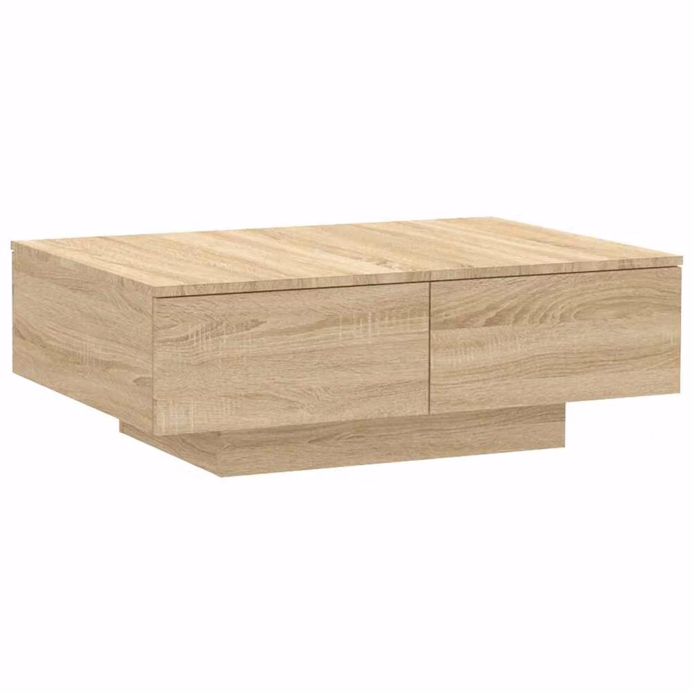 Berkfield Home Sonoma Oak Decorative Coffee Table in Light Oak, W/D/H: 90 x 60 x 31 cm – 3