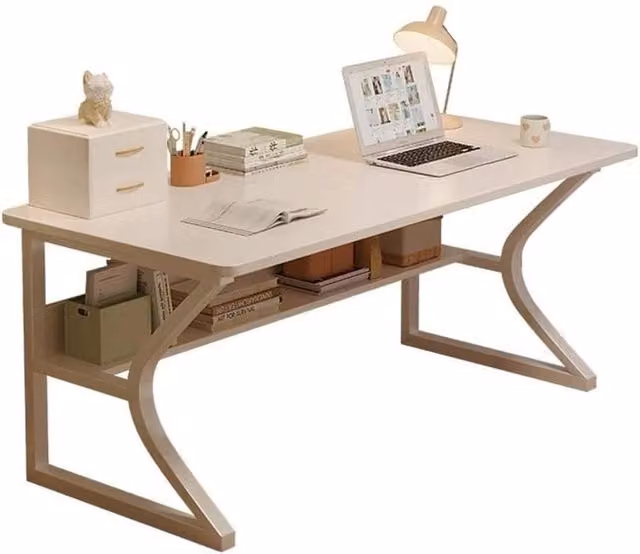 VOGREX White Modern Computer Desk for Home Office and Bedroom, W/D/H: 80 x 50 x 75 cm – 1