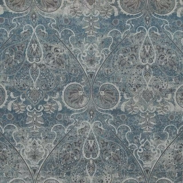 Linda Barker Home Jaipur Printed Blue Cotton Fabric