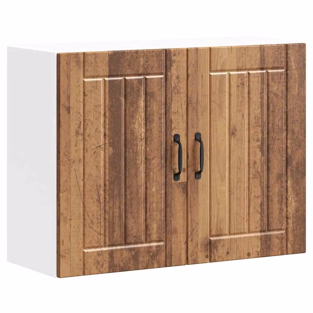 Berkfield Home Lucca Kitchen Wall Cabinet in Old Wood Brown, W/D/H: 60 x 25 x 80 cm – 2