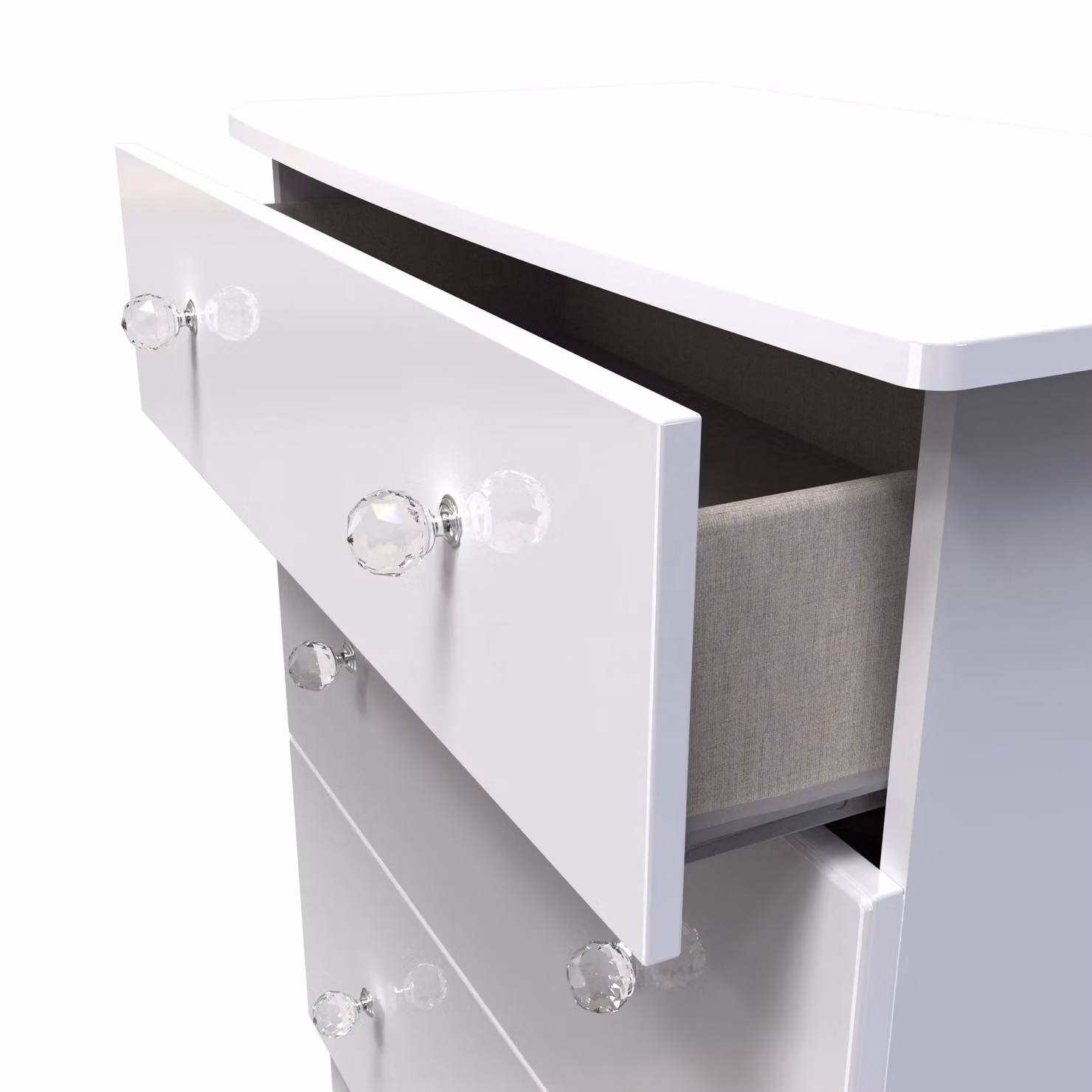 2 U Broadway Ready Assembled 3 Drawer Deep Chest with Integrated LED Lights in White – 2
