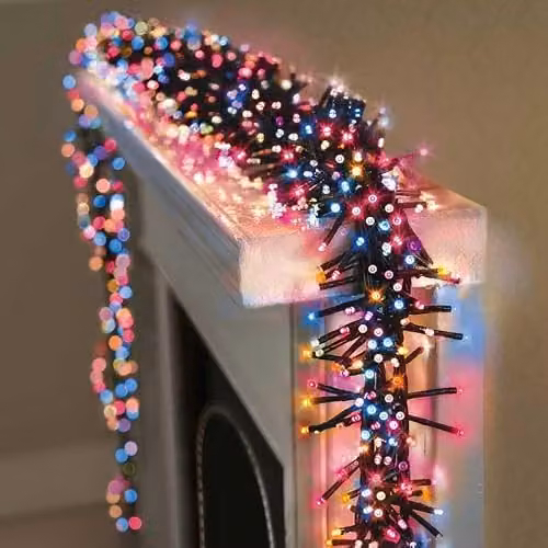 Raraion 480 LED Multicolour Christmas Cluster Lights with Timer – 2