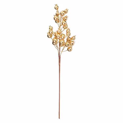 VFM e-Store Gold Christmas Berry Spray Decoration, H 46 cm x W 8 cm