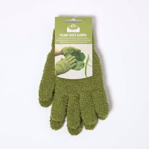 Homescapes Microfibre Dusting Gloves, Green – 1