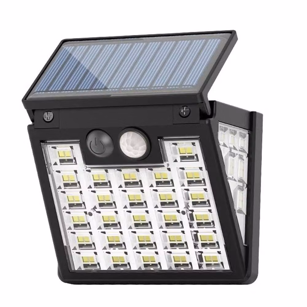 SPETLEK Solar Powered LED Outdoor Wall Security Floodlight in Black – 2