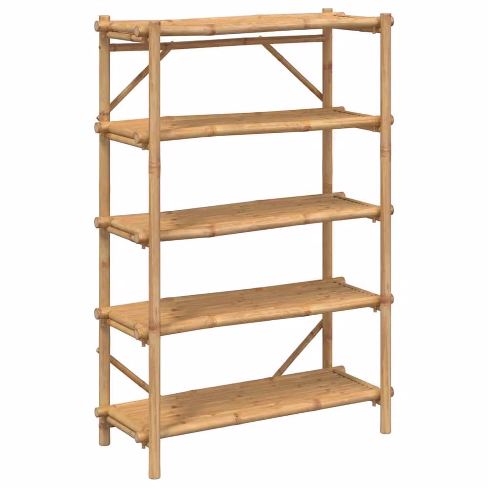Berkfield Home 5-Layer Bamboo Shelf in Brown, W/D/H: 100 x 40 x 150 cm – 2