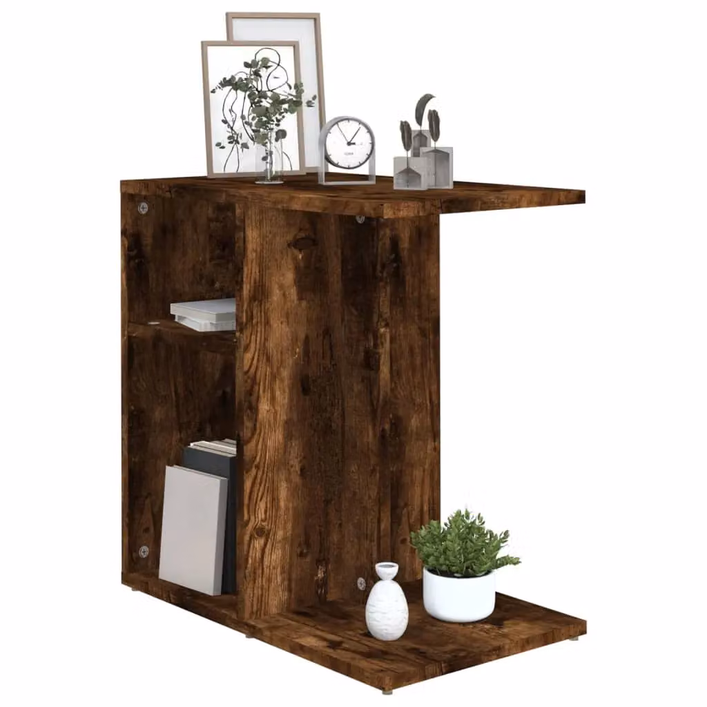 Berkfield Home Smoked Oak Side Table in Brown, W/D/H: 50 x 30 x 50 cm – 3