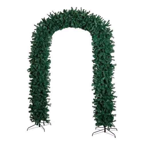 Samuel Alexander 8ft Green Single Door Plain Christmas Tree Arch with 2000 Tips – 7