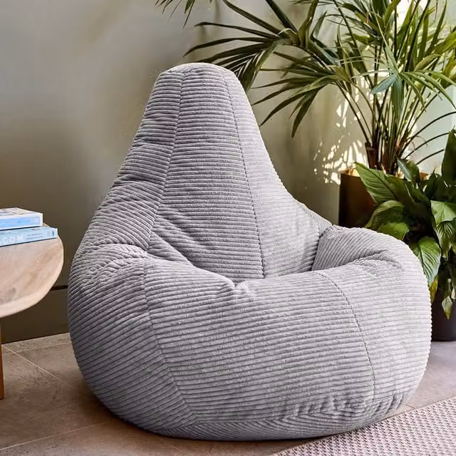 ICON Dalton Gaming Bean Bag Chairs, Set of 2, Grey