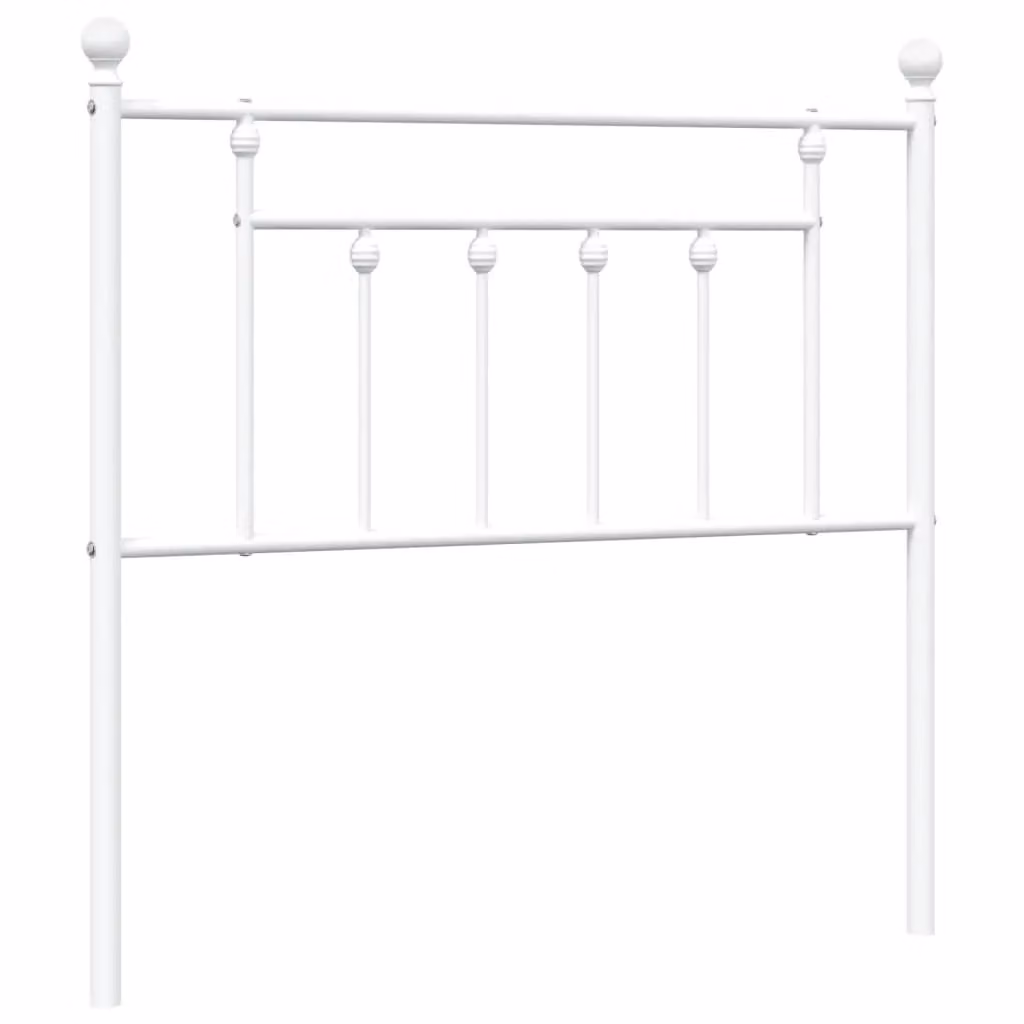 Berkfield Home Classic Metal Headboard in White, 90 cm – 2