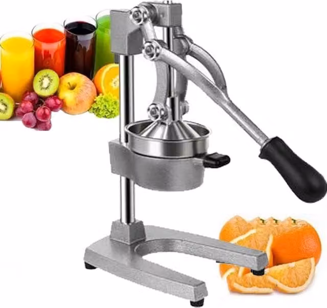 Kelvenix Commercial Grade Manual Citrus Press in Grey and Black with Ergonomic Grip and Cast Iron and Stainless Steel Construction – 1