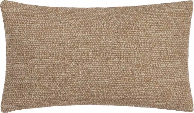 Make it a Home Tiona Woven Jacquard Rectangular Cushion in Brown and Beige with Feather Filling