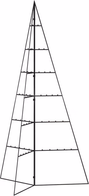 Berkfield Home Metal Christmas Tree Decoration in Black, Height: 140 cm