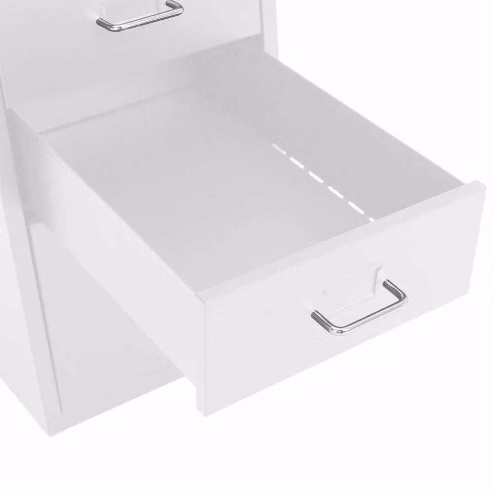 FORGEVIO 5 Drawer Metal Mobile Filing Cabinet in White – 2